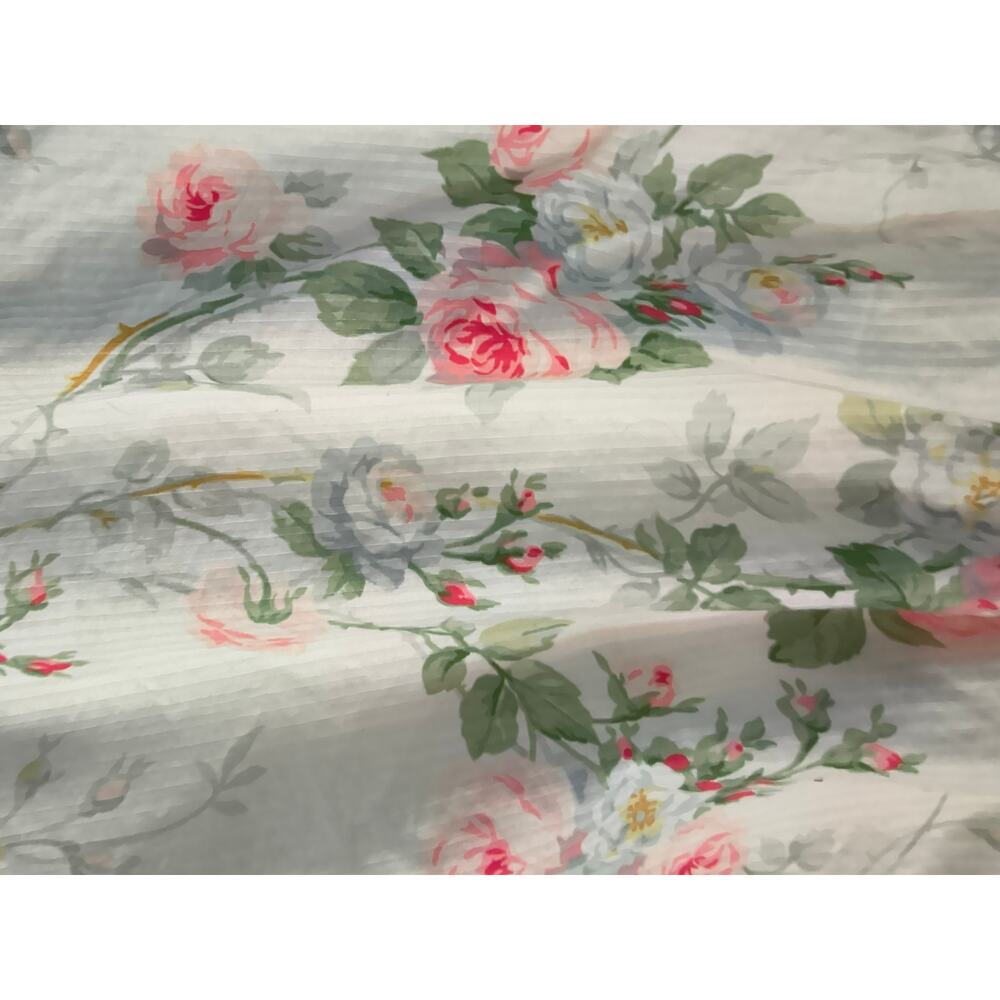 Ralph Lauren Meadow Way Bed Skirt Dust Ruffle Full Double Floral Rose Vintage - Picture 3 of 8